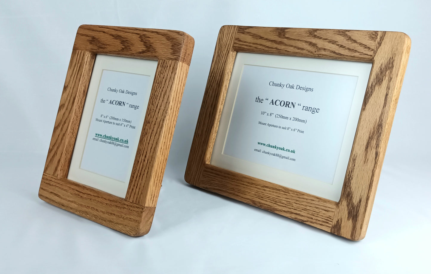 Solid Oak Picture Frames from the 'Acorn' range