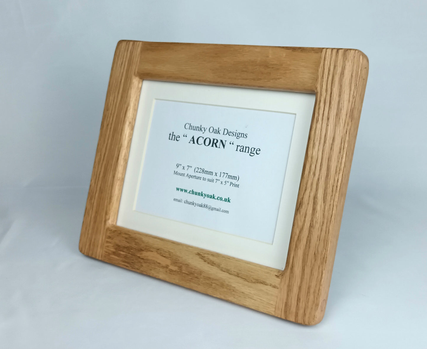 Solid Oak Picture Frames from the 'Acorn' range