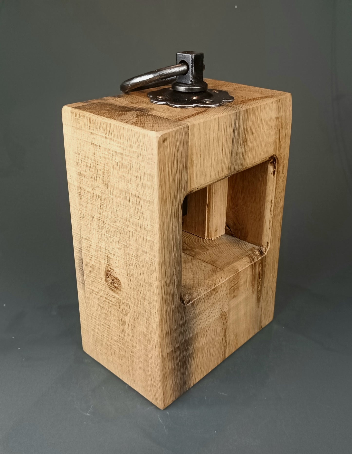 Oak Ring Handle Clock - Constructed from a Salvaged Canal Lock Gate