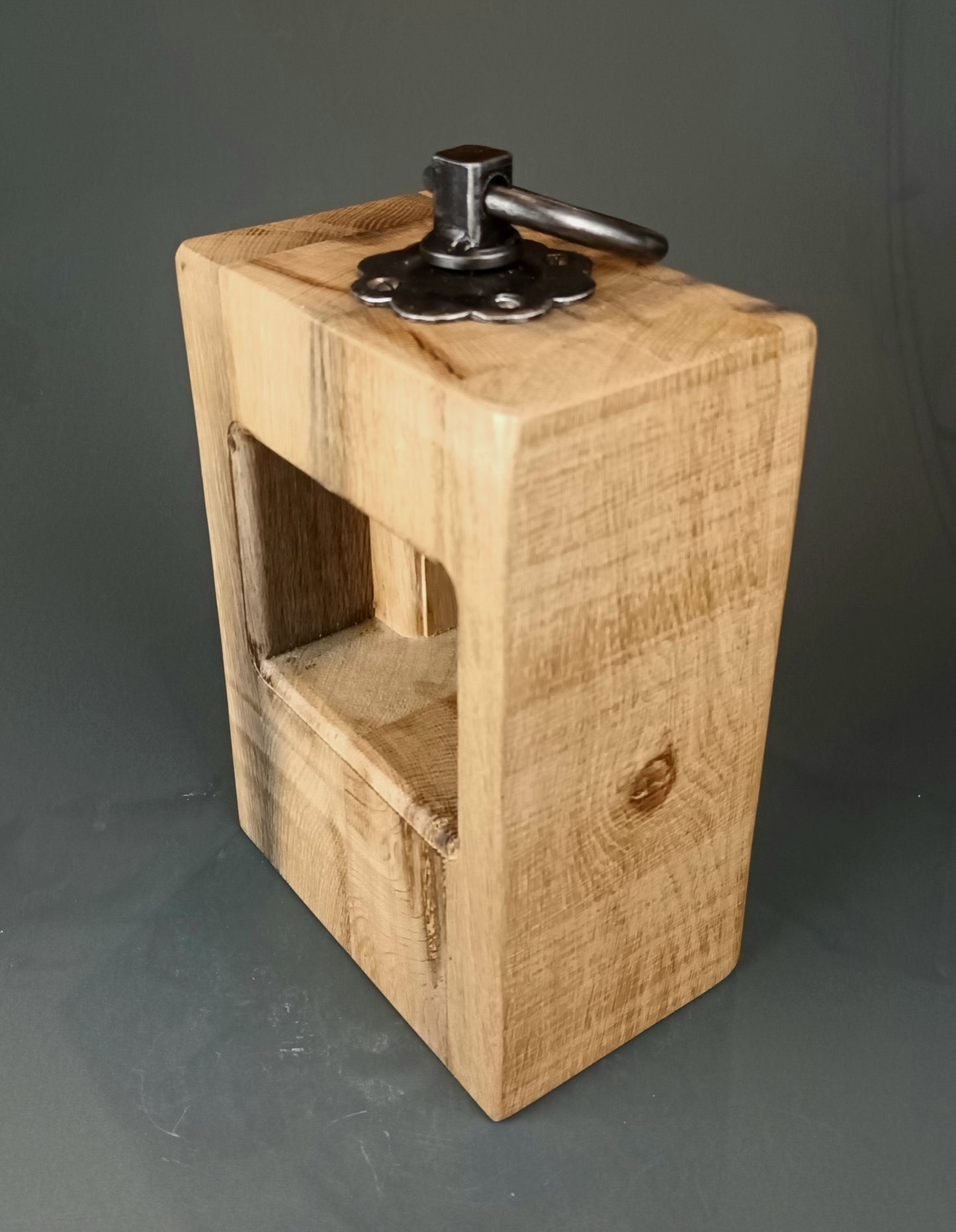Oak Ring Handle Clock - Constructed from a Salvaged Canal Lock Gate