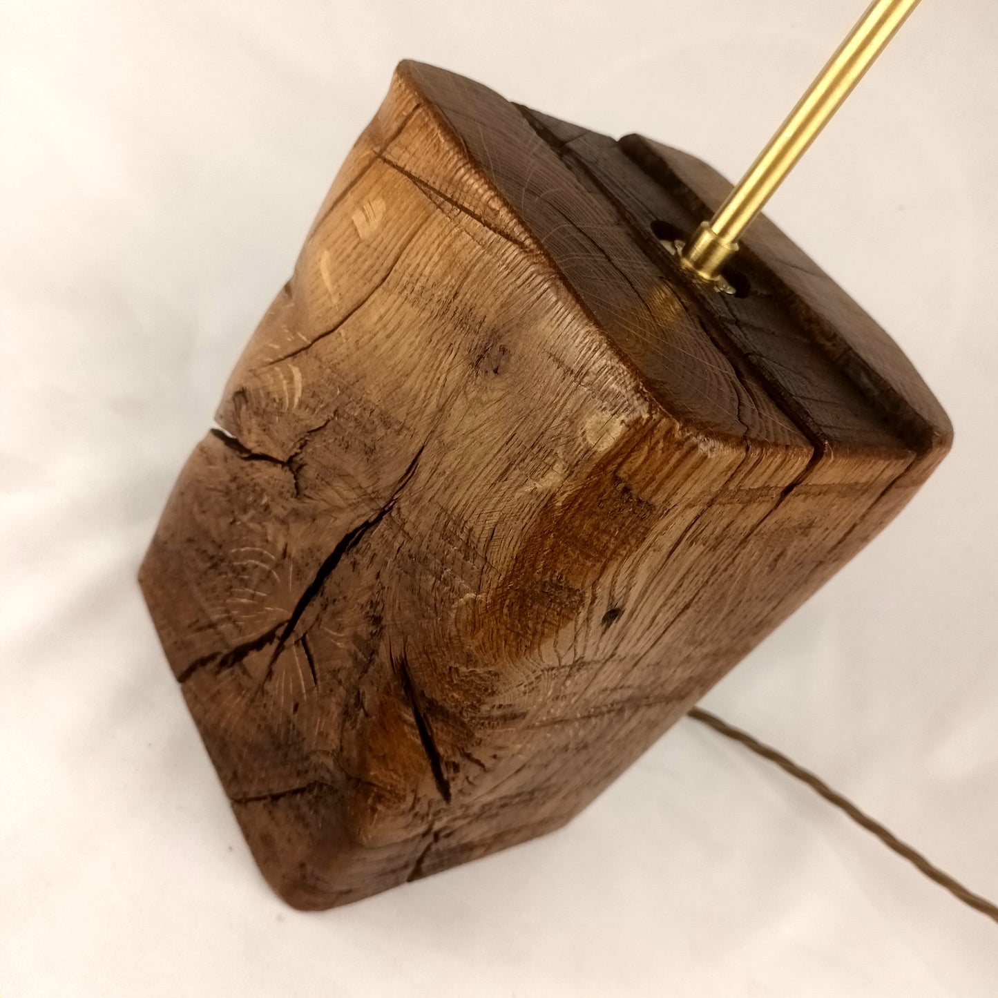 Oak Lamp Base - Salvaged Beam