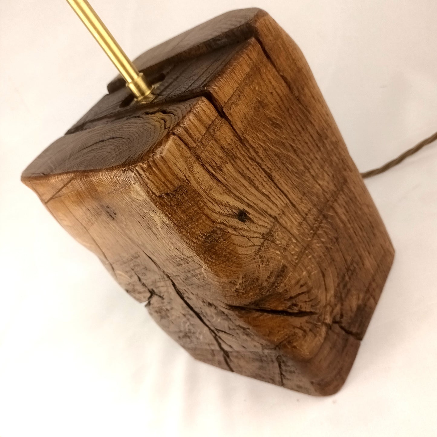 Oak Lamp Base - Salvaged Beam