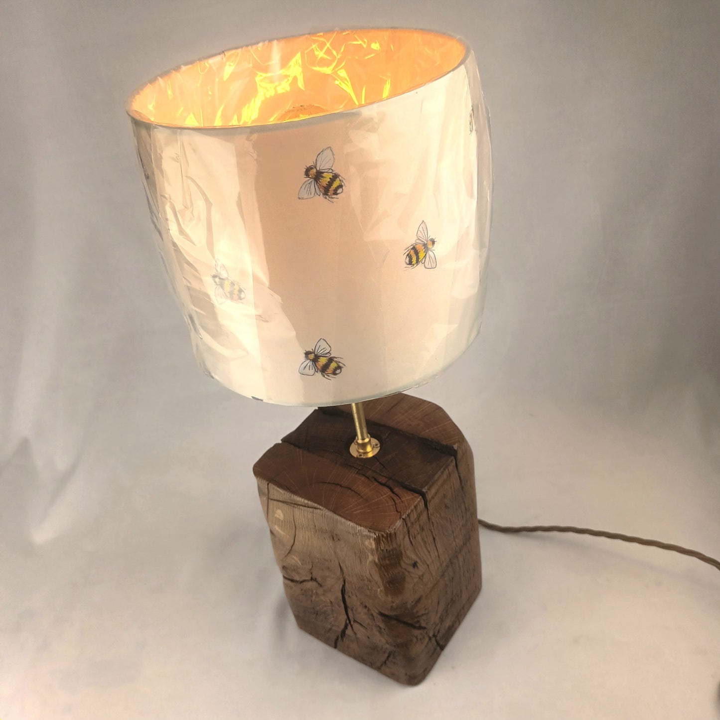 Oak Lamp Base - Salvaged Beam
