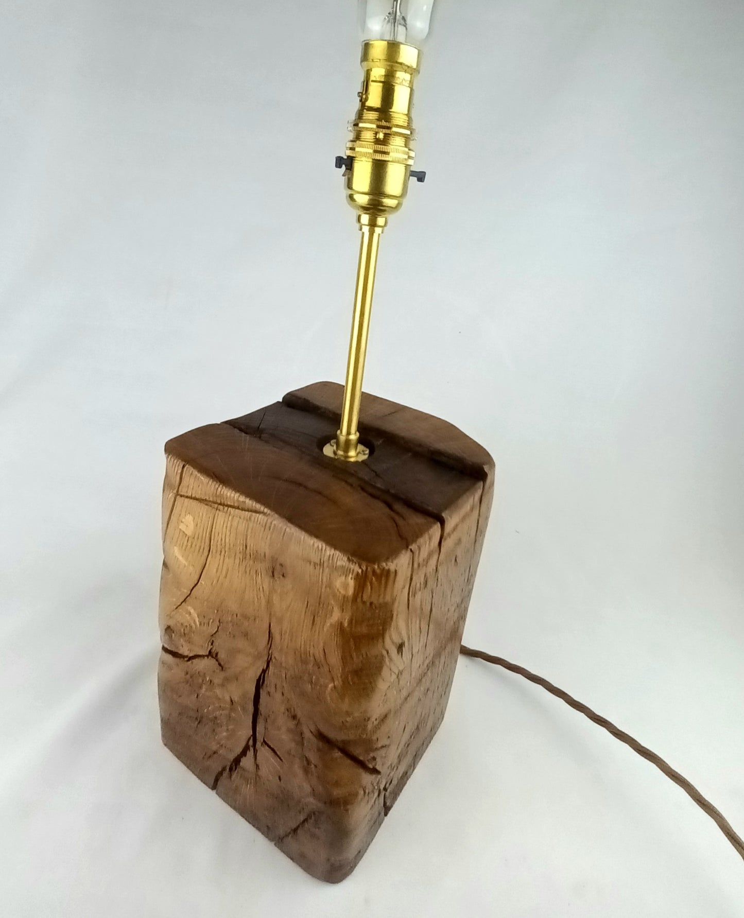 Oak Lamp Base - Salvaged Beam