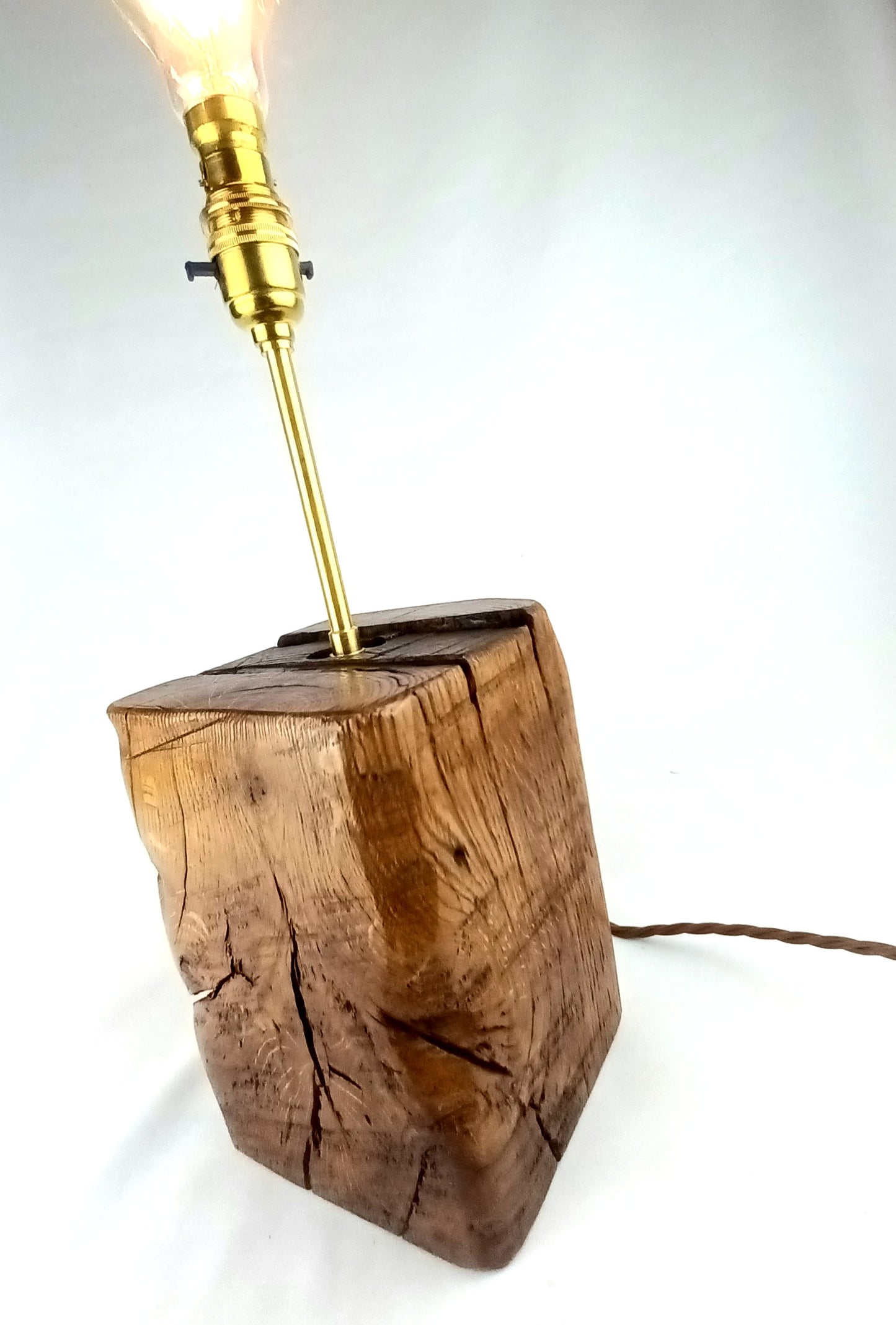 Oak Lamp Base - Salvaged Beam