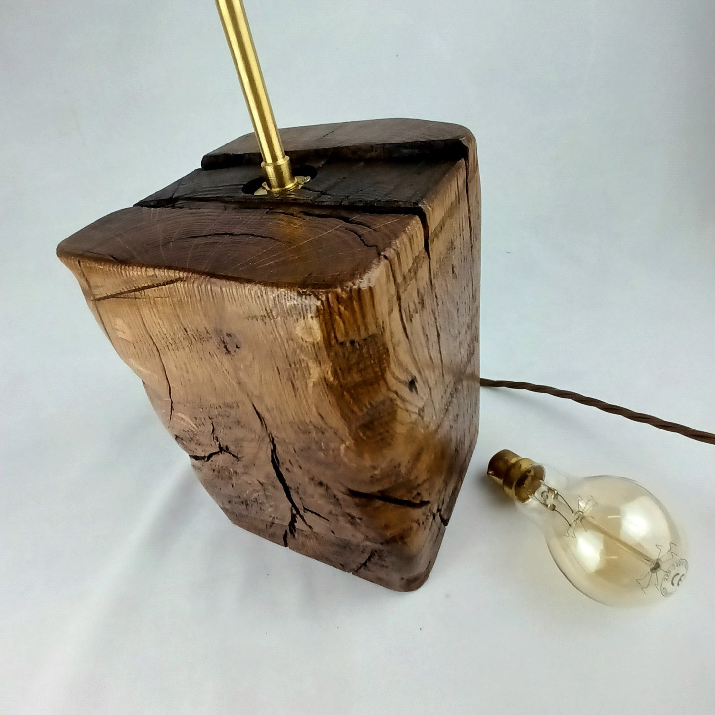 Oak Lamp Base - Salvaged Beam