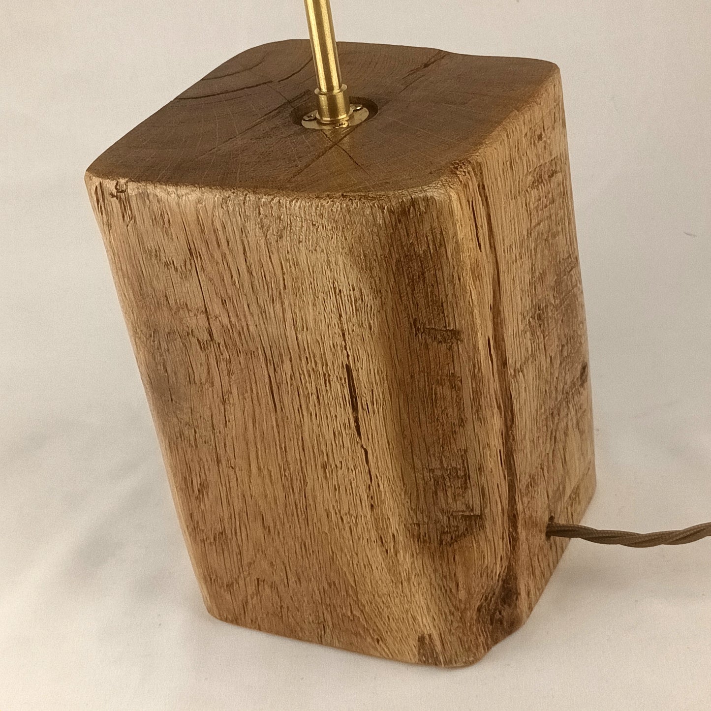 Oak Lamp Base - Reclaimed Beam