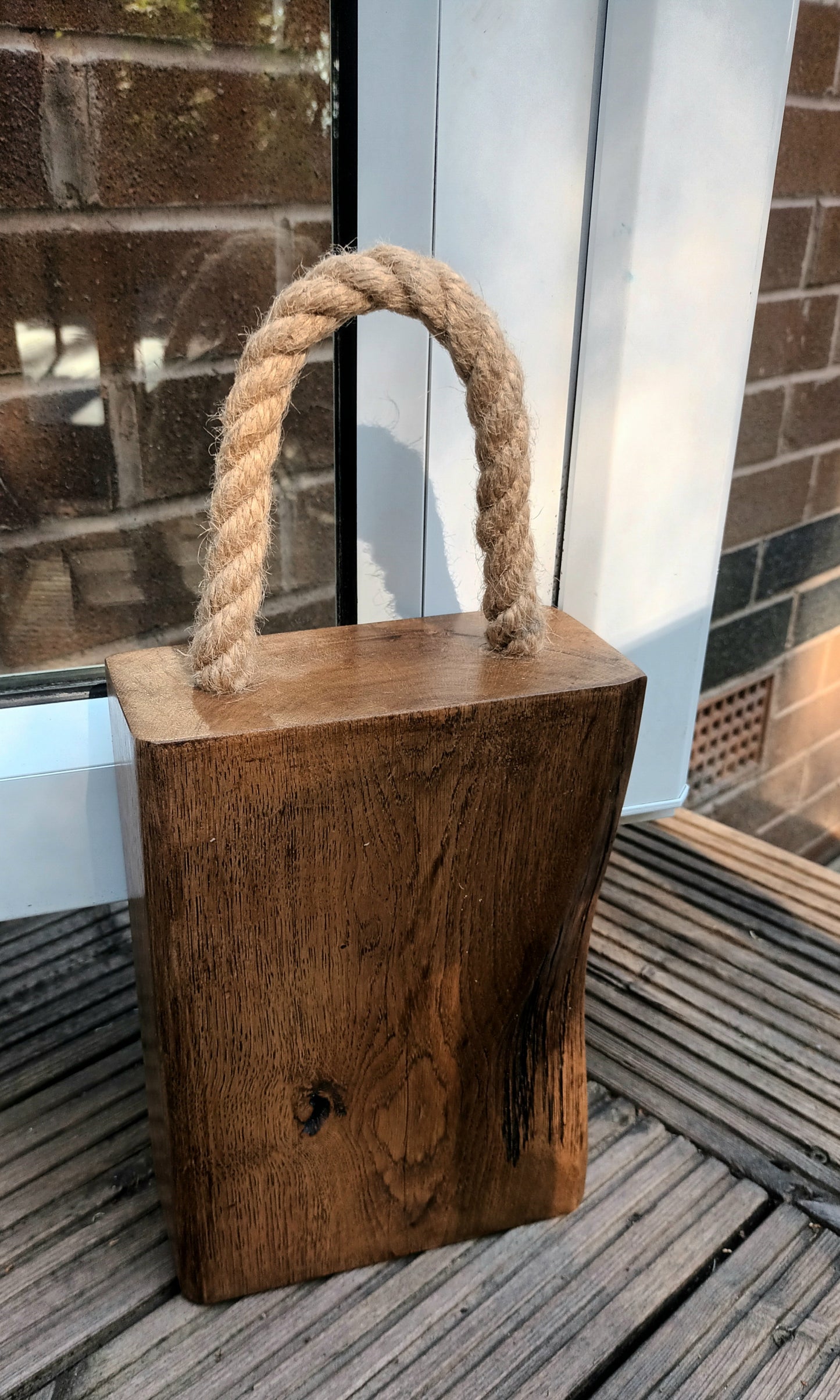 Oak Beam Doorstop - Dark Finish