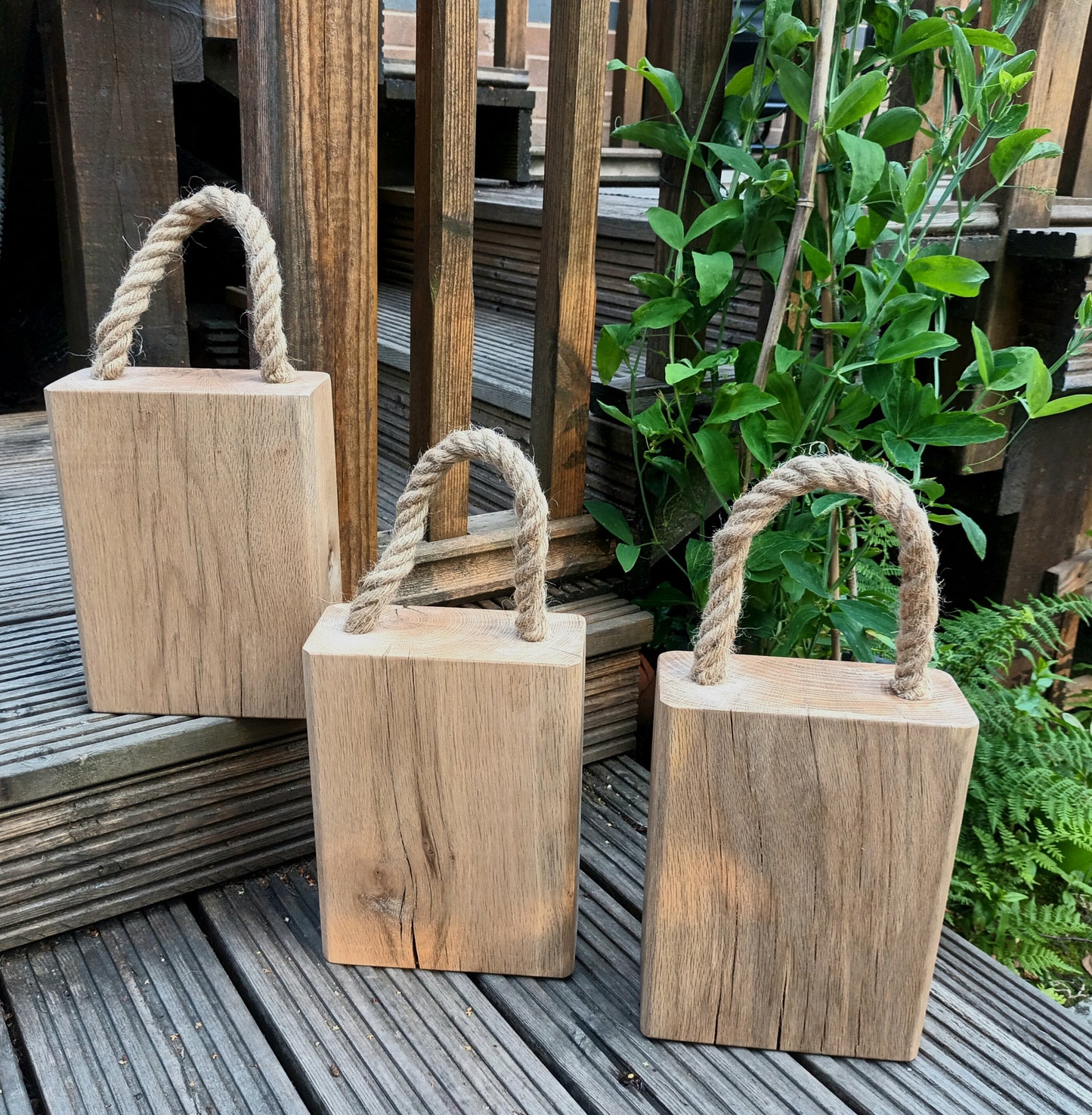 Oak Beam Doorstop - Light Finish