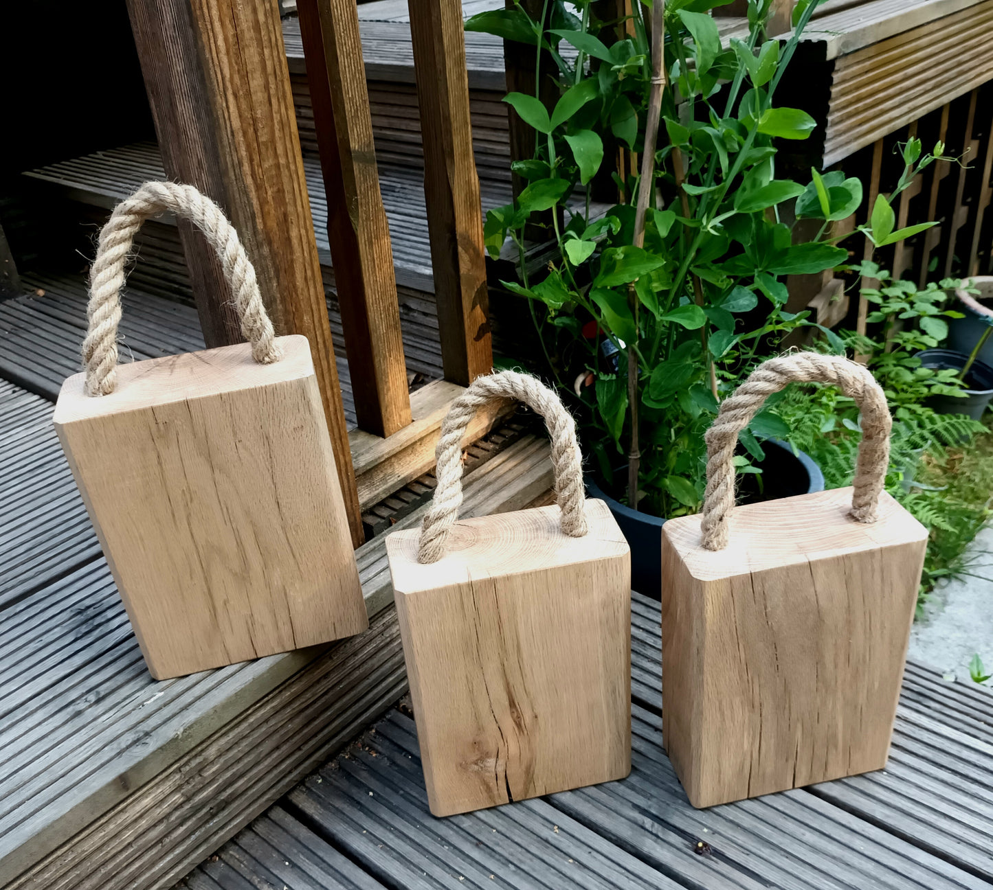 Oak Beam Doorstop - Light Finish